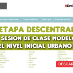 Sesión De Clase Modelo Para El Nivel Inicial Urbano Y Rural